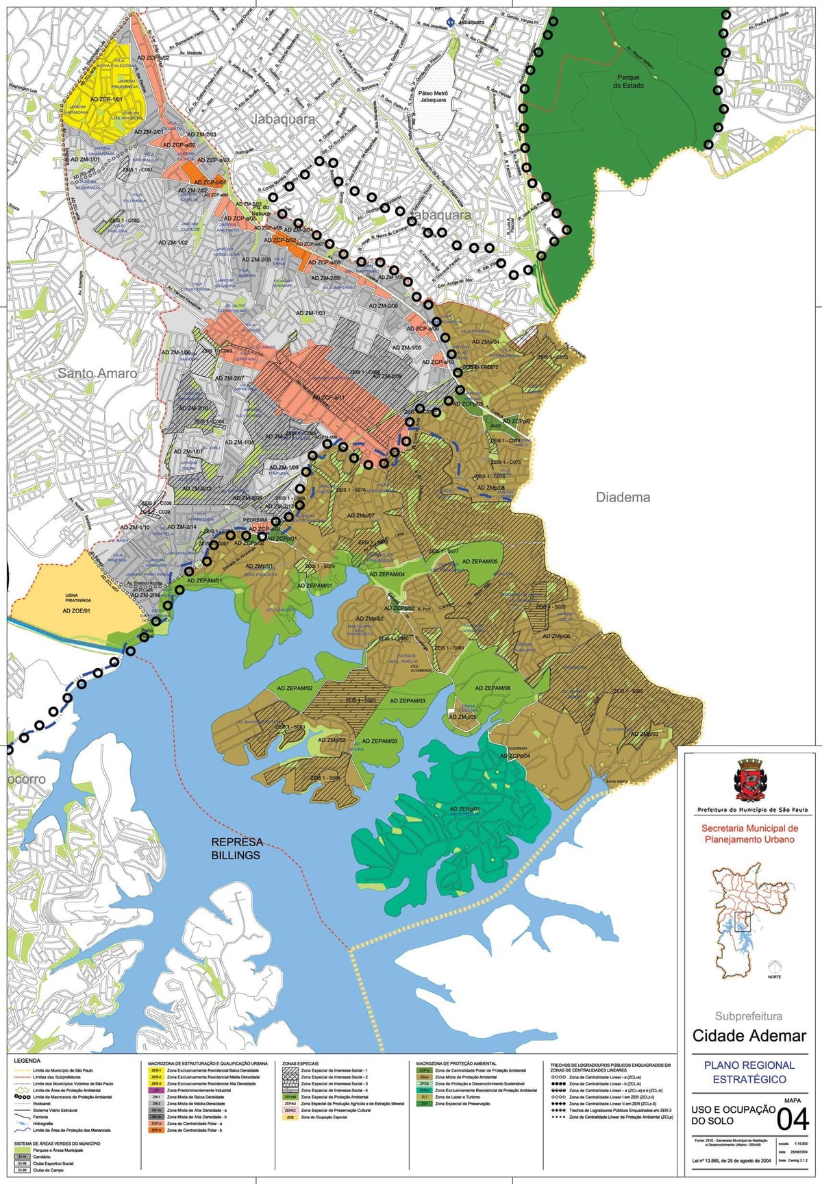 Karte Cidade Ademar Sao Paulo - Nodarbošanās augsnes