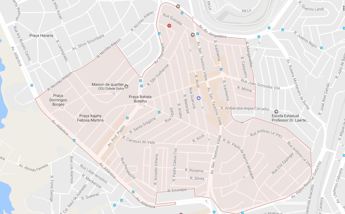 Karte Cidade Dutra Sao Paulo