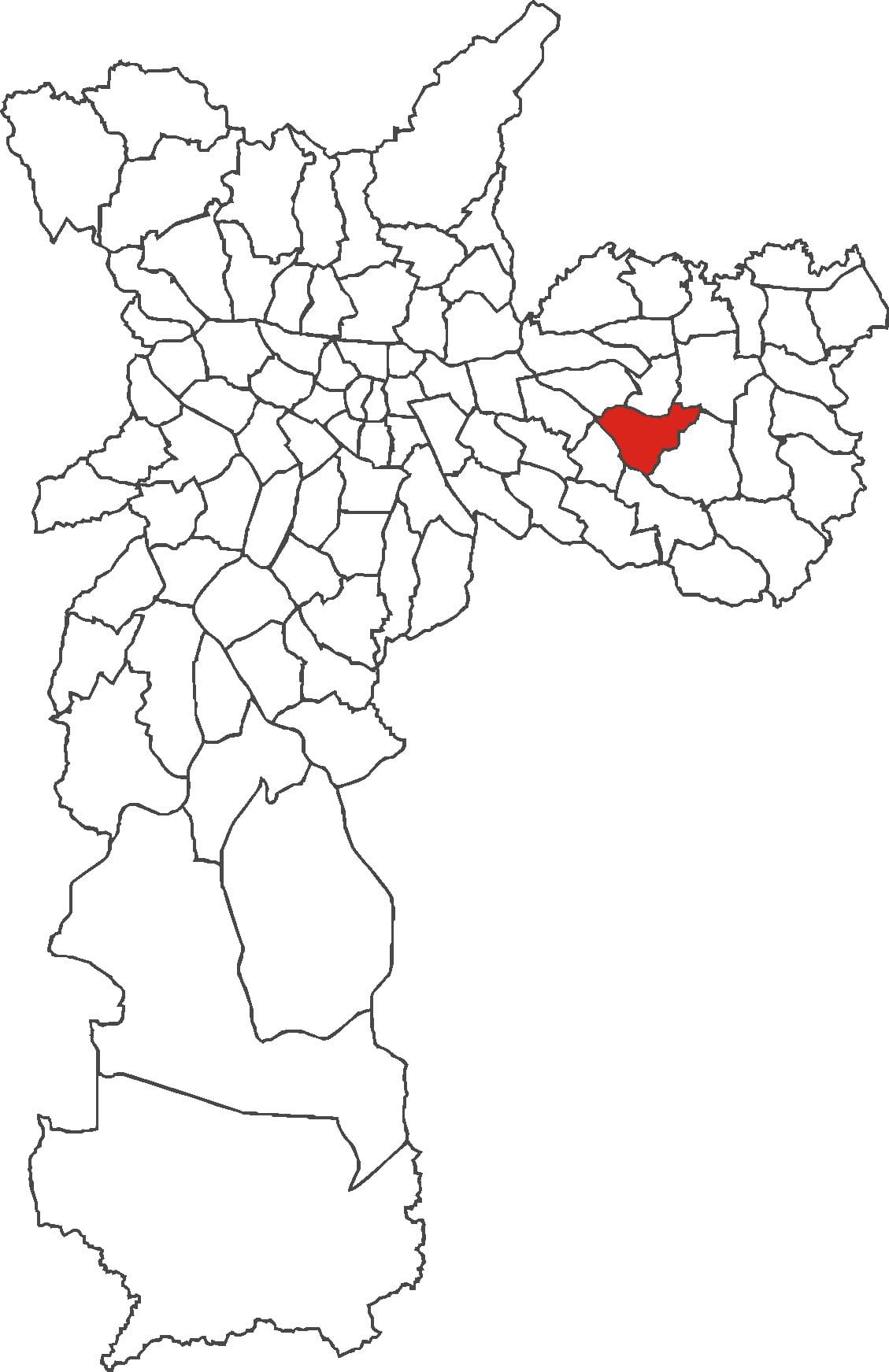 Karte Cidade Líder rajons