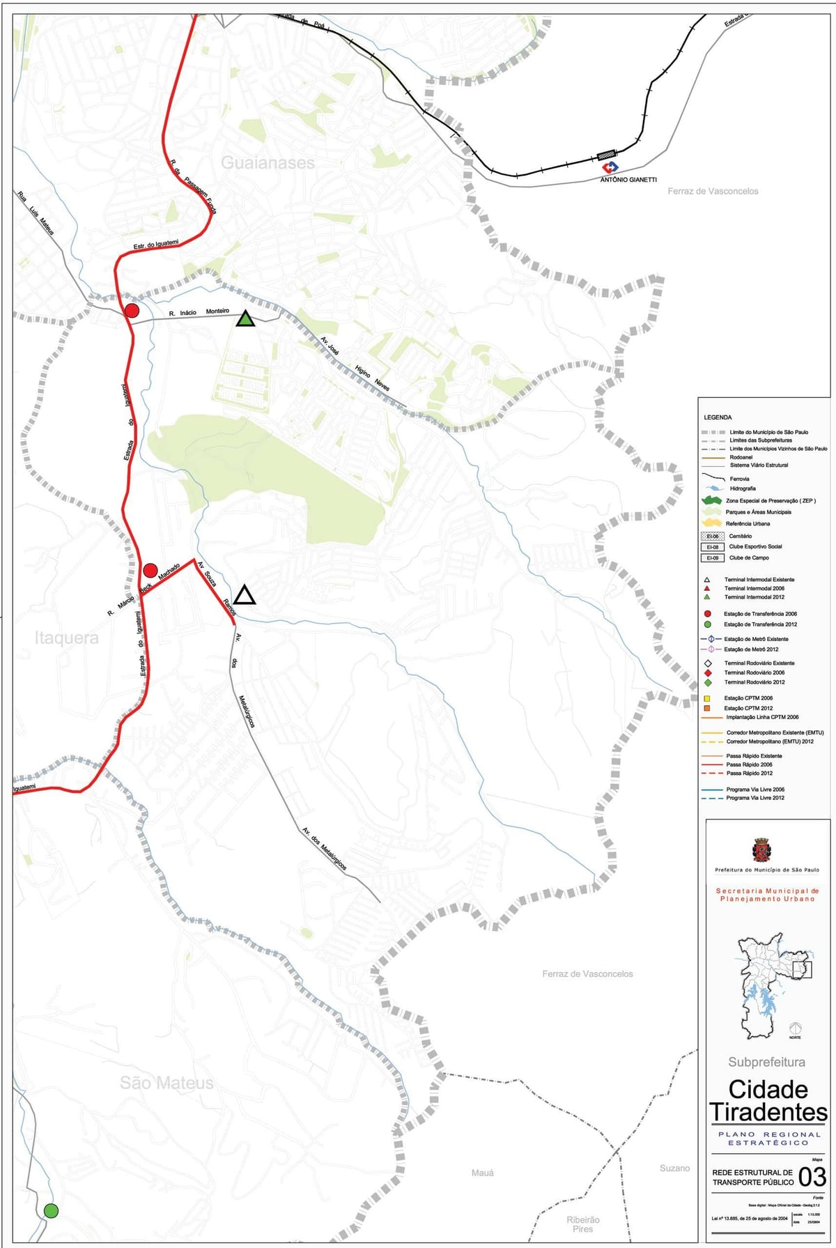Karte Cidade Tiradentes Sao Paulo - Sabiedriskais transports