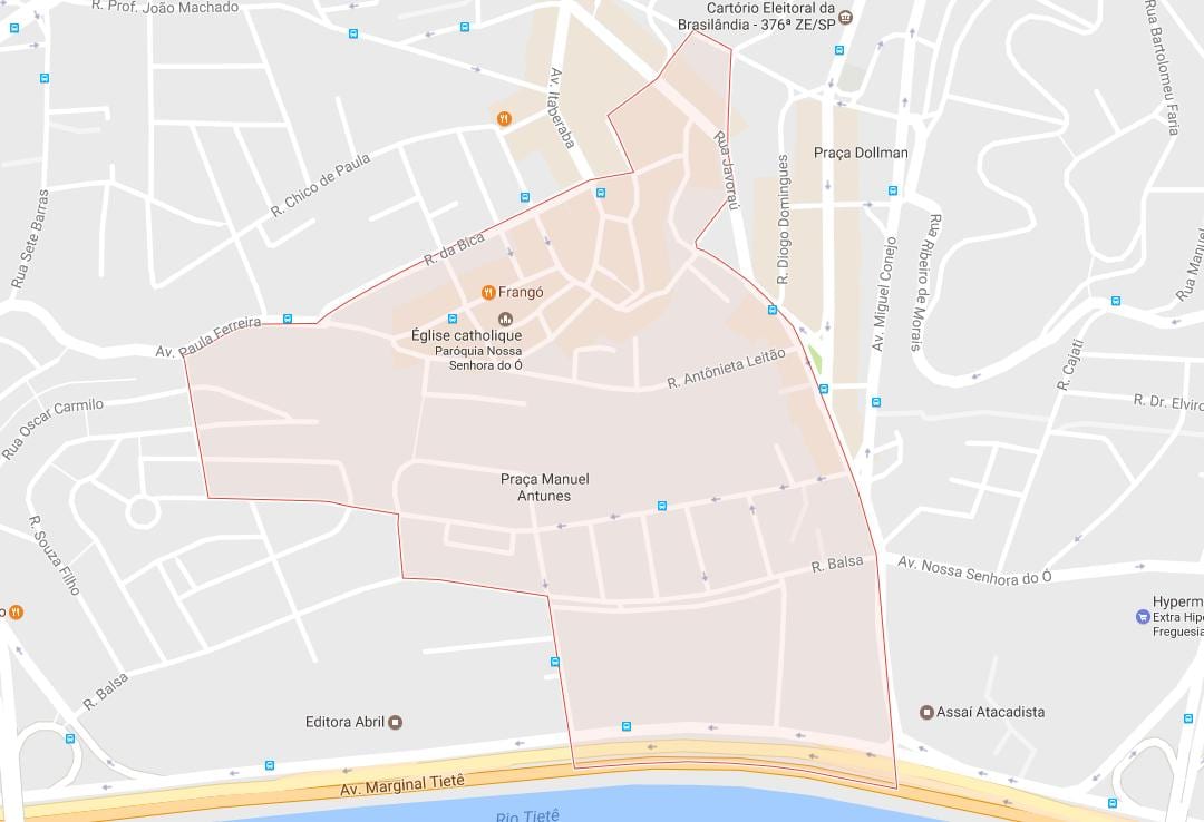 Karte Freguesia darīt - Sao Paulo