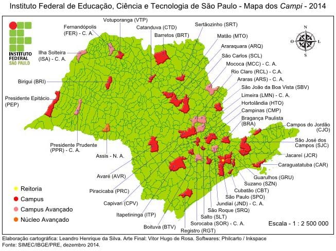 Karte institūts Federālā no Sao Paulo - IFSP