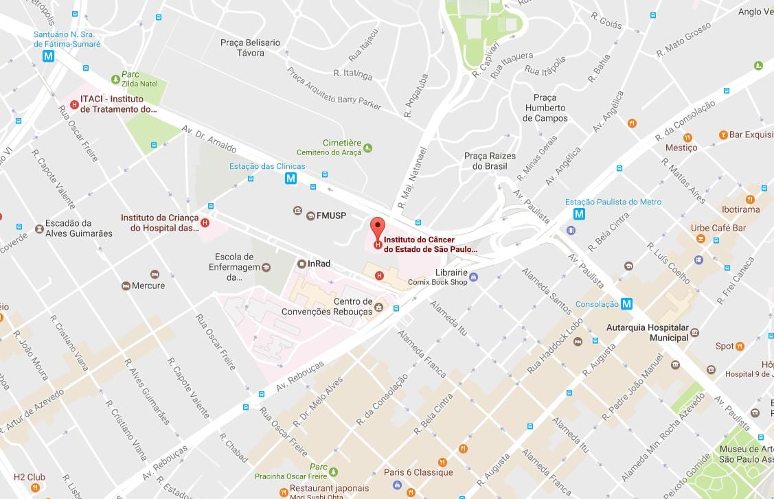 Karte Institūta Vēža Sao Paulo