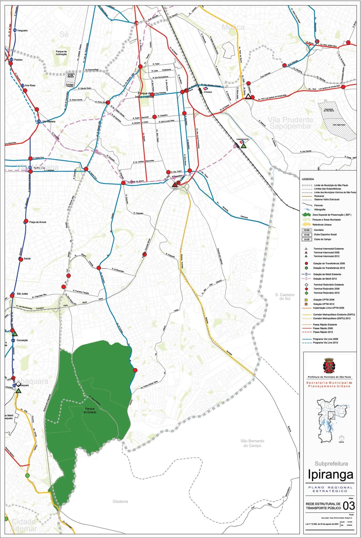 Karte Ipiranga Sao Paulo - Sabiedriskais transports