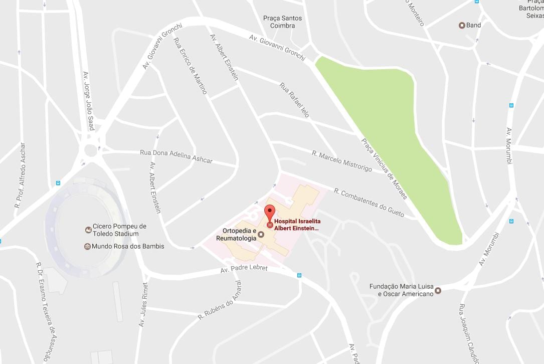 Karte Israelita Alberts Einšteins slimnīcā