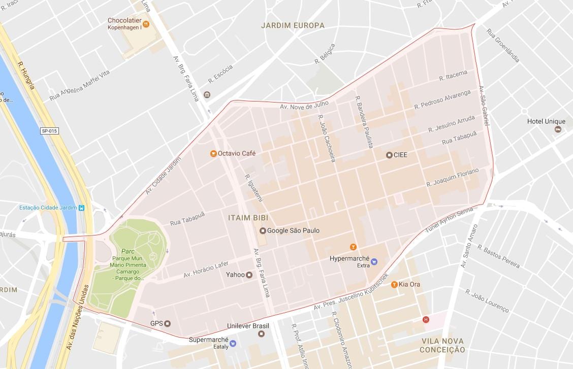 Karte Itaim Bibi Sao Paulo