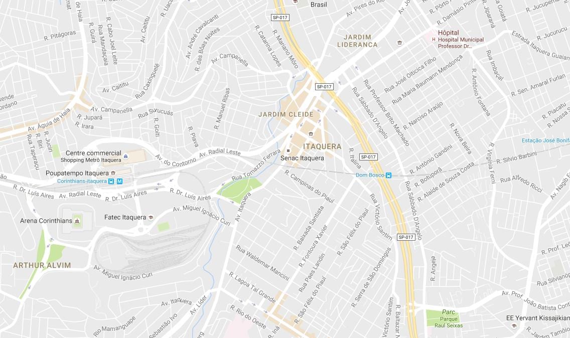 Karte Itaquera Sao Paulo