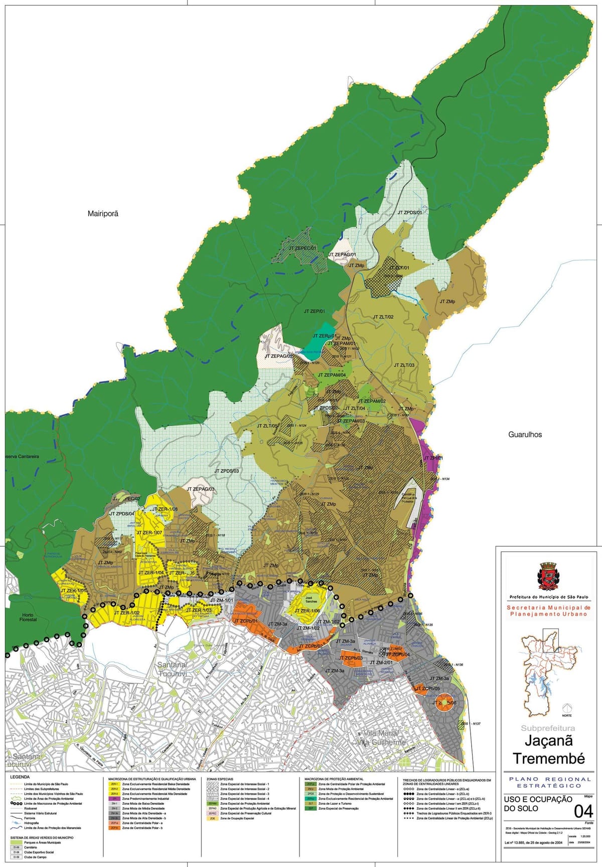 Karte Jaçanã-Tremembé Sao Paulo - Nodarbošanās augsnes