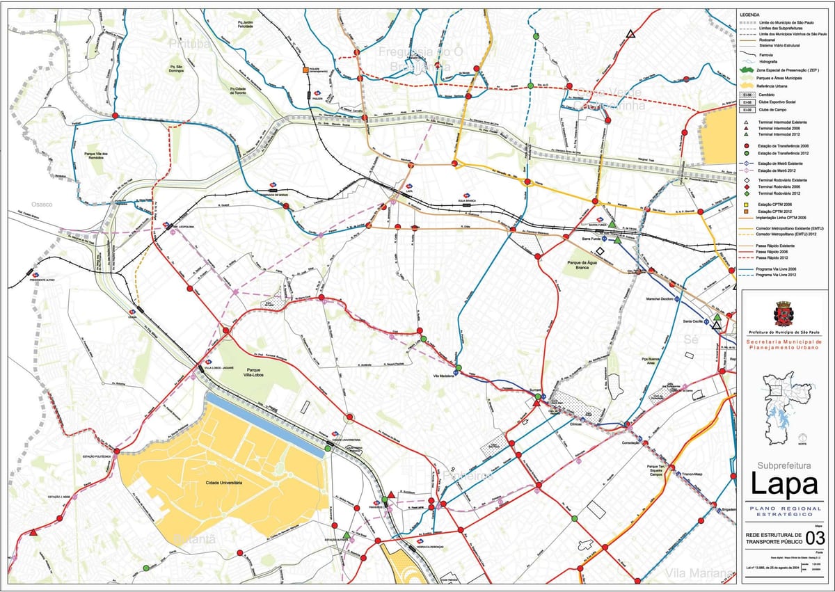 Karte Līva Sao Paulo - Sabiedriskais transports