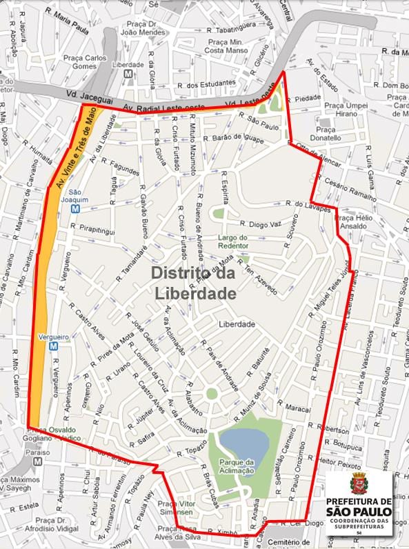 Karte Liberdade Sao Paulo
