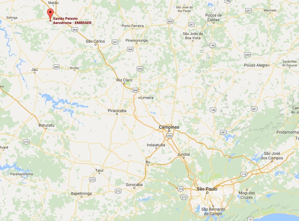 Karte lidlauka Gavião Peixoto