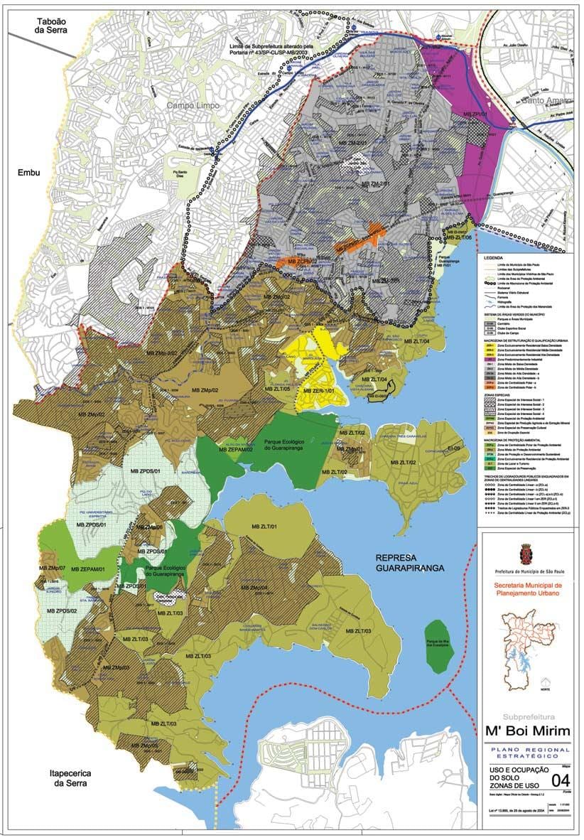 Karte M'Boi Mirim Sao Paulo - Nodarbošanās augsnes