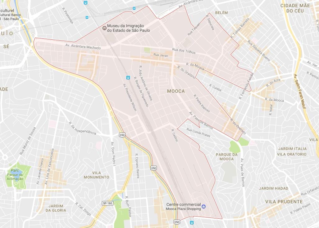 Karte Mooca Sao Paulo