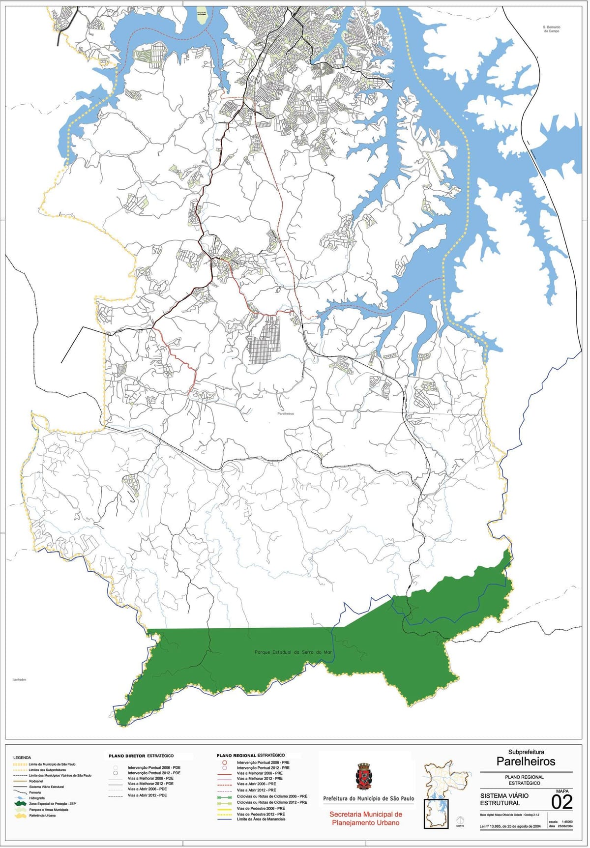 Karte Parelheiros Sao Paulo - Ceļi
