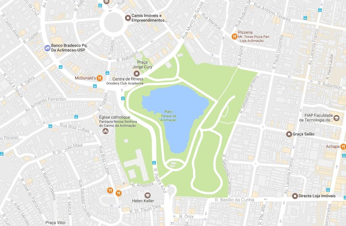 Karte park aklimatizācijas Sao Paulo
