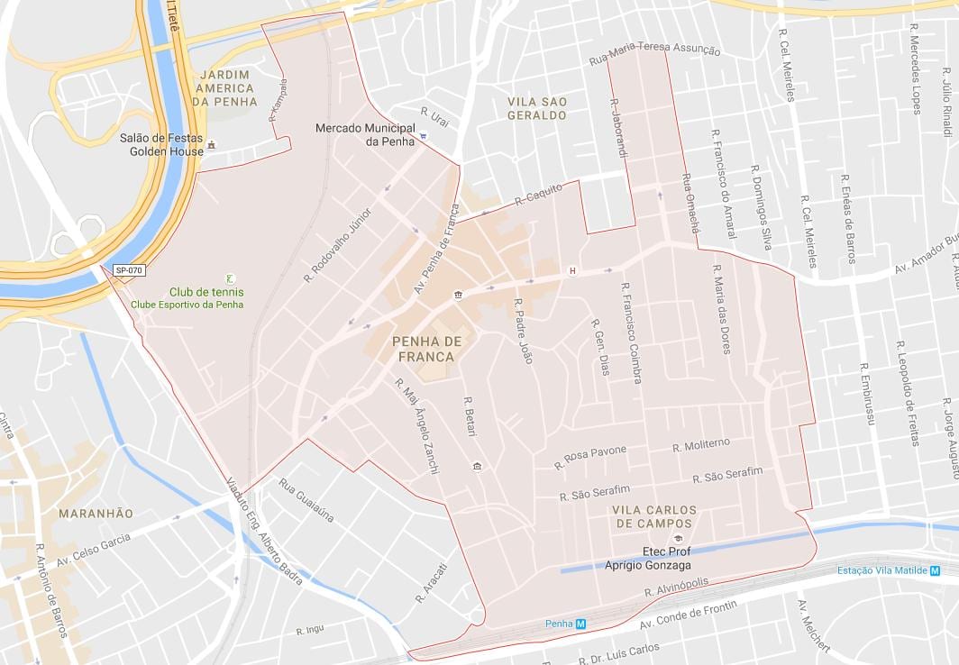 Karte Penha Sao Paulo