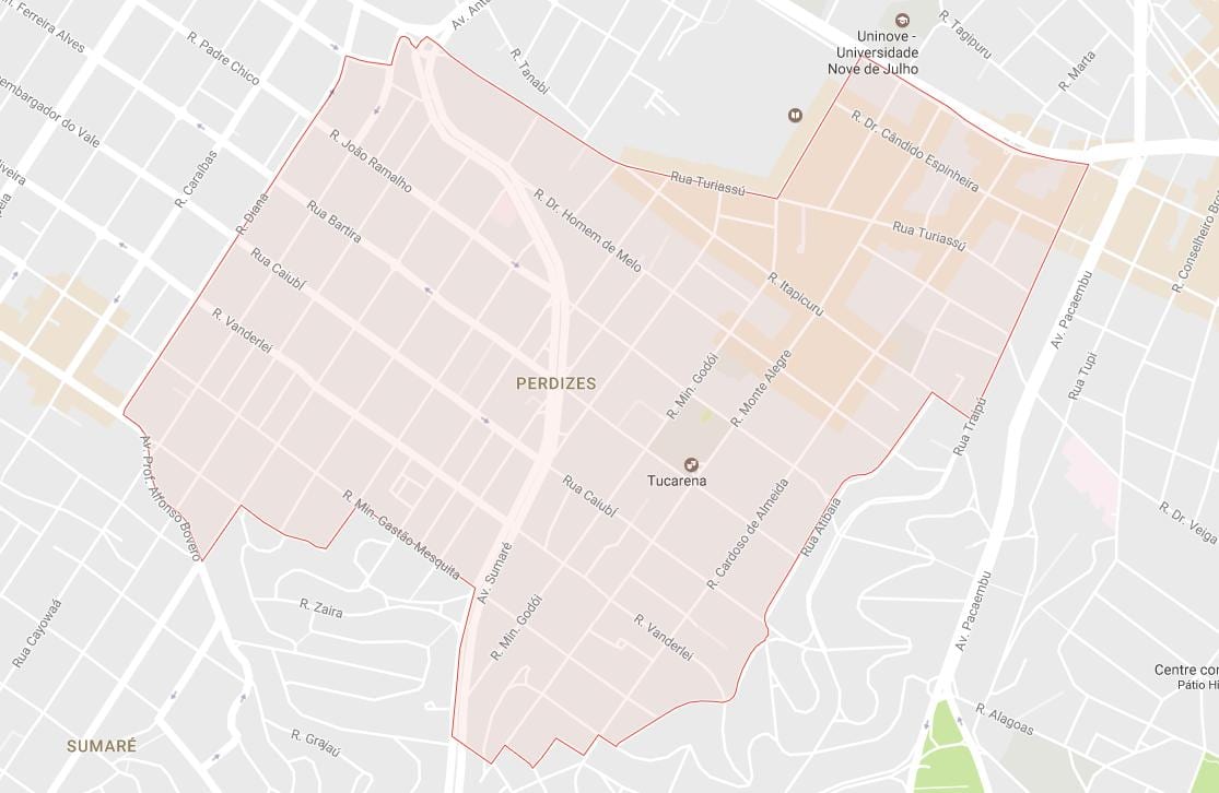 Karte Perdizes Sao Paulo