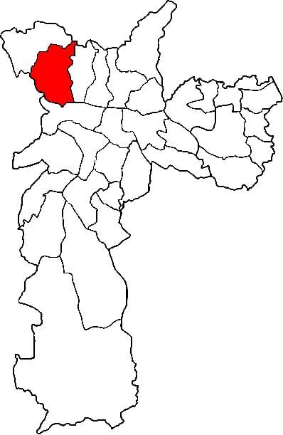Karte Pirituba-Jaraguá sub-prefektūrā Sao Paulo