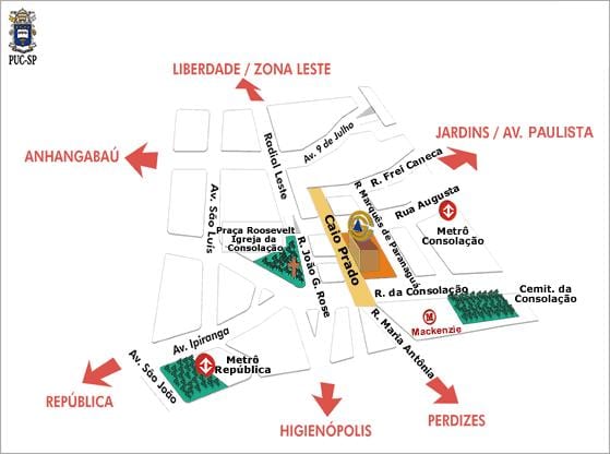 Karte no Pontifikālās Katoļu Universitātes Sao Paulo