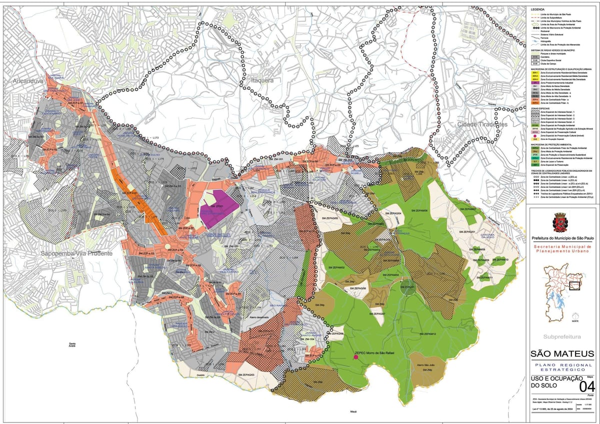 Karte São Mateus Sao Paulo - Nodarbošanās augsnes