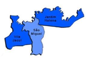 Karte São Miguel Paulista sub-prefecture