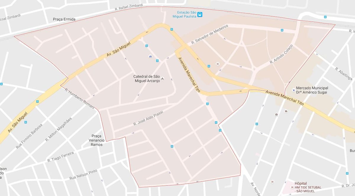 Karte São Miguel São Paulo Paulista