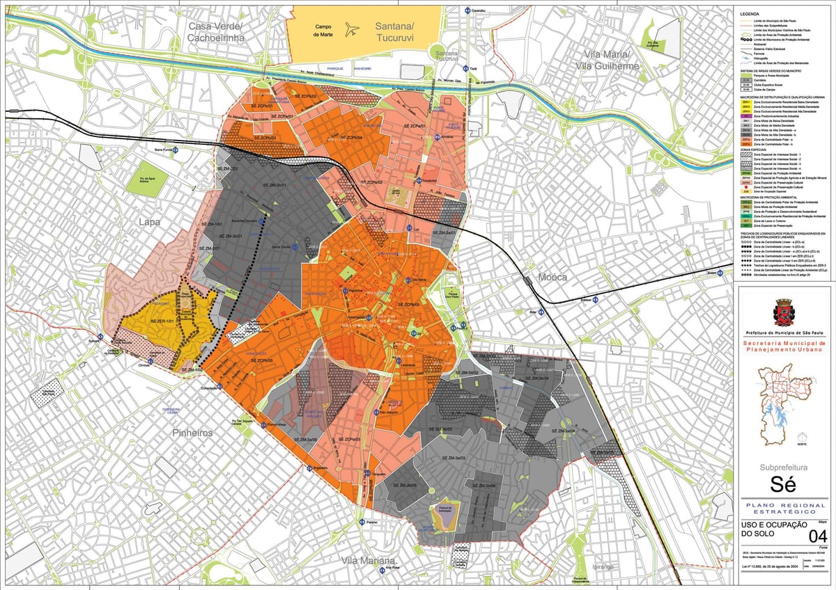 Karte Sé Sao Paulo - Nodarbošanās augsnes