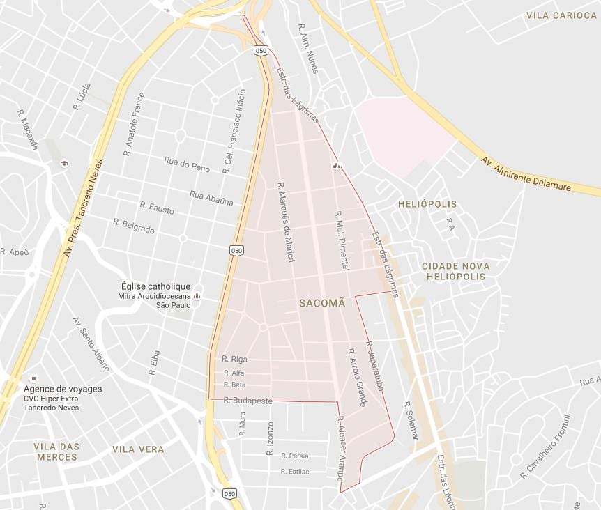 Karte Sacomã Sao Paulo