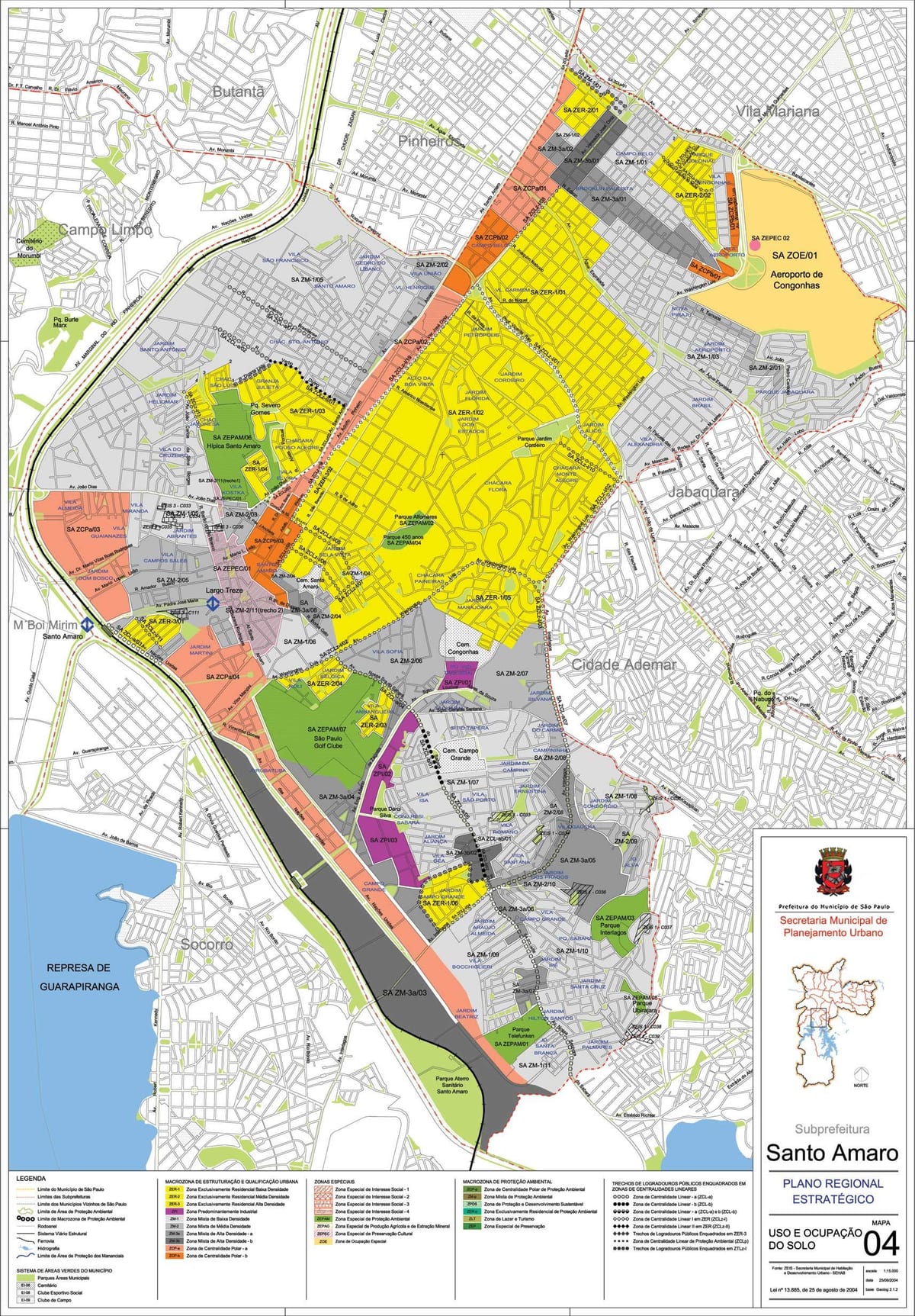 Karte Santo Amaro Sao Paulo - Nodarbošanās augsnes