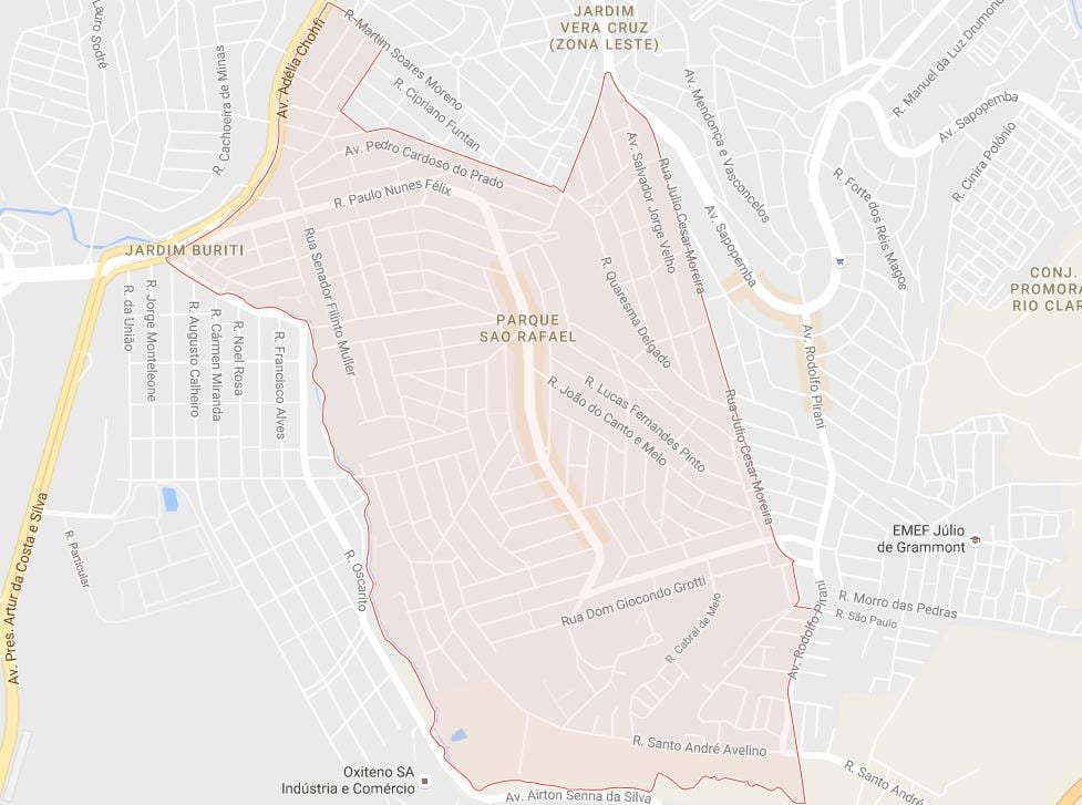 Karte Sao Rafael Sao Paulo