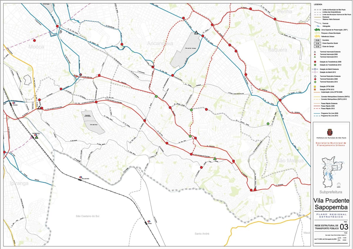 Karte Sapopembra Sao Paulo - Sabiedriskais transports
