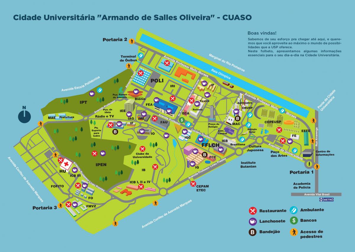 Karte universitātes Armando de Salles Oliveira - CUASO