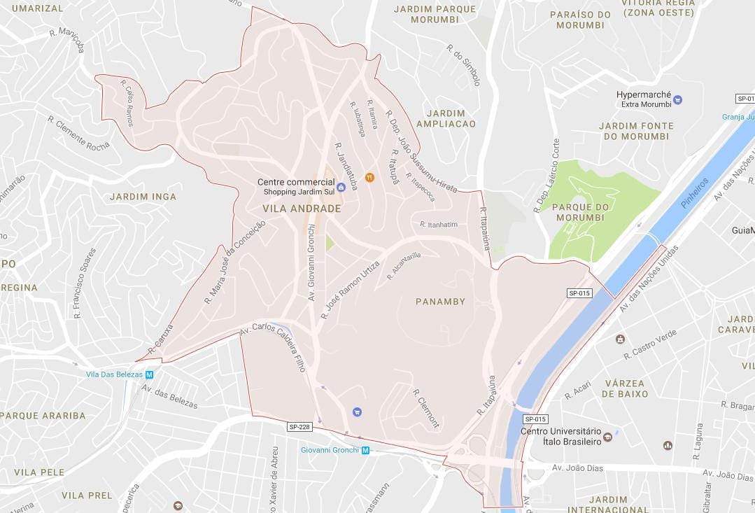 Karte Vila Andrade Sao Paulo