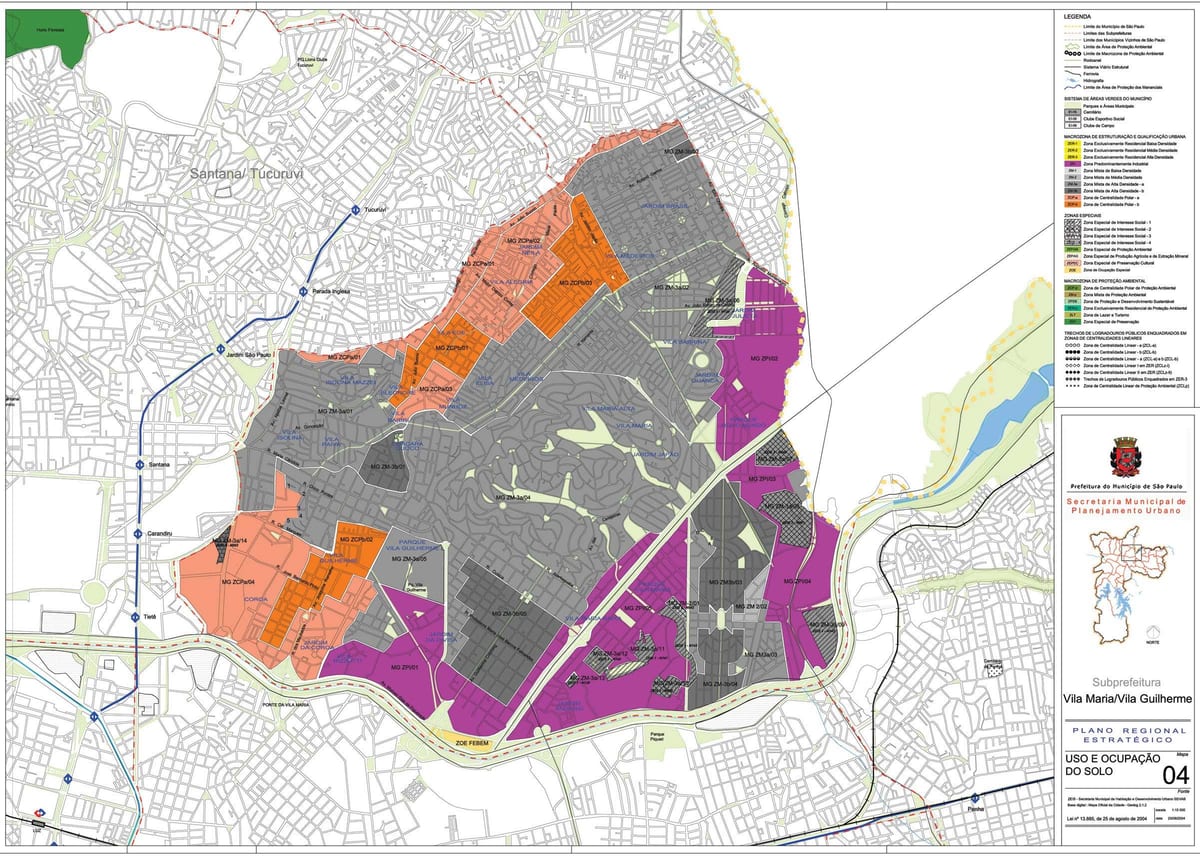 Karte Vila Maria Sao Paulo - Nodarbošanās augsnes
