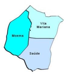 Karte Vila Mariana, sub-prefecture