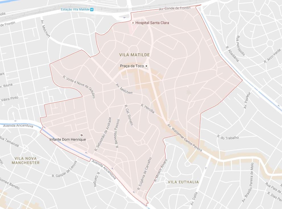 Karte Vila Matilde Sao Paulo