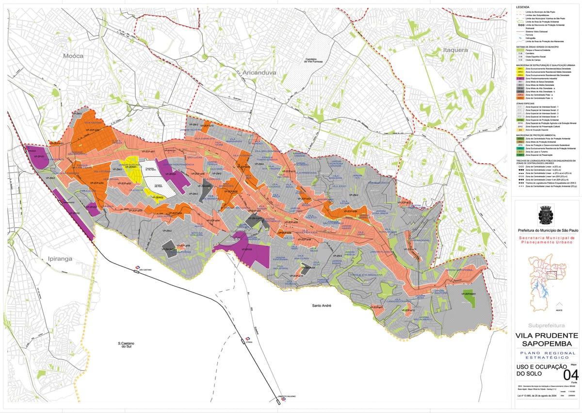 Karte Vila Prudente Sao Paulo - Nodarbošanās augsnes