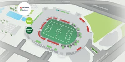 Karte Allianz Parque - Zemākas bleachers