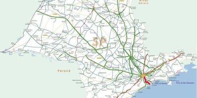 Karte Anchieta šosejas - SP 150