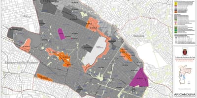 Karte Aricanduva-Vila Formosa Sao Paulo - Nodarbošanās augsnes