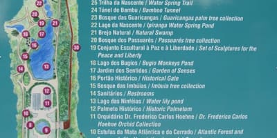 Karte botāniskais dārzs Sao Paulo