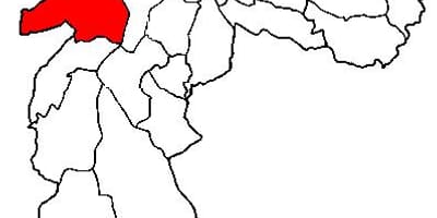 Karte Butantã sub-prefektūrā Sao Paulo