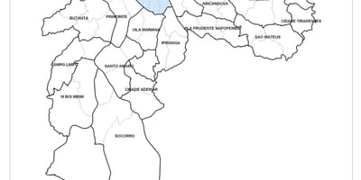Karte Centrālās zonas Sao Paulo