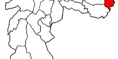 Karte Cidade Tiradentes sub-prefektūrā Sao Paulo