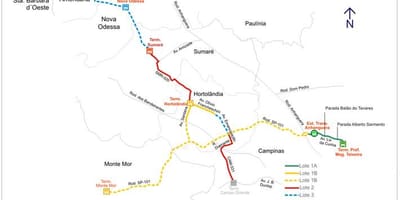 Karte corredor metropolitano Biléo Soares