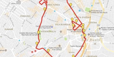 Karte Corrida Starptautisko São Silvestre