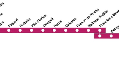Karte CPTM Sao Paulo - 7. Līnija - Rubīns