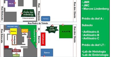 Karte federālā universitāte-Sao Paulo - UNIFESP
