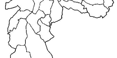 Karte Guaianases sub-prefektūrā Sao Paulo