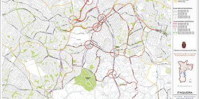 Karte Itaquera Sao Paulo - Ceļi